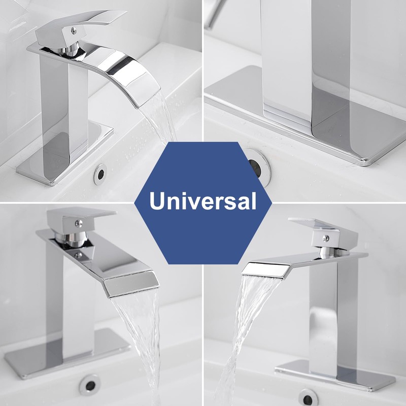 BWE 6" Sink Hole Cover Chrome for Bathroom Vanity Sink