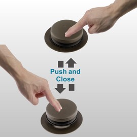 Bronze Bathtub Drain Tip-Toe Single Hole,Welsan Tub Drain Trim Set Conversion Kit Assembly, Coarse Thread Replacement Trim Kit with 1-Hole Overflow Faceplate Includes Adapter, Oil Rubber Bronze(ORB)