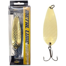 SEABUZZ Asymmetric Blinker 23.5 g/8.5 cm - Pike Bass Zander Fishing Lure - Treble Hook Bait - Metal Spoon Hard Bait - Spinner Fishing Sport Set - Fishing Spoon - Pike Bait - Bass Bait (OR)