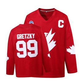 Men's #99 Gretzky Labatt Team Coupe Canada Cup Ice Hockey Jersey Stitched