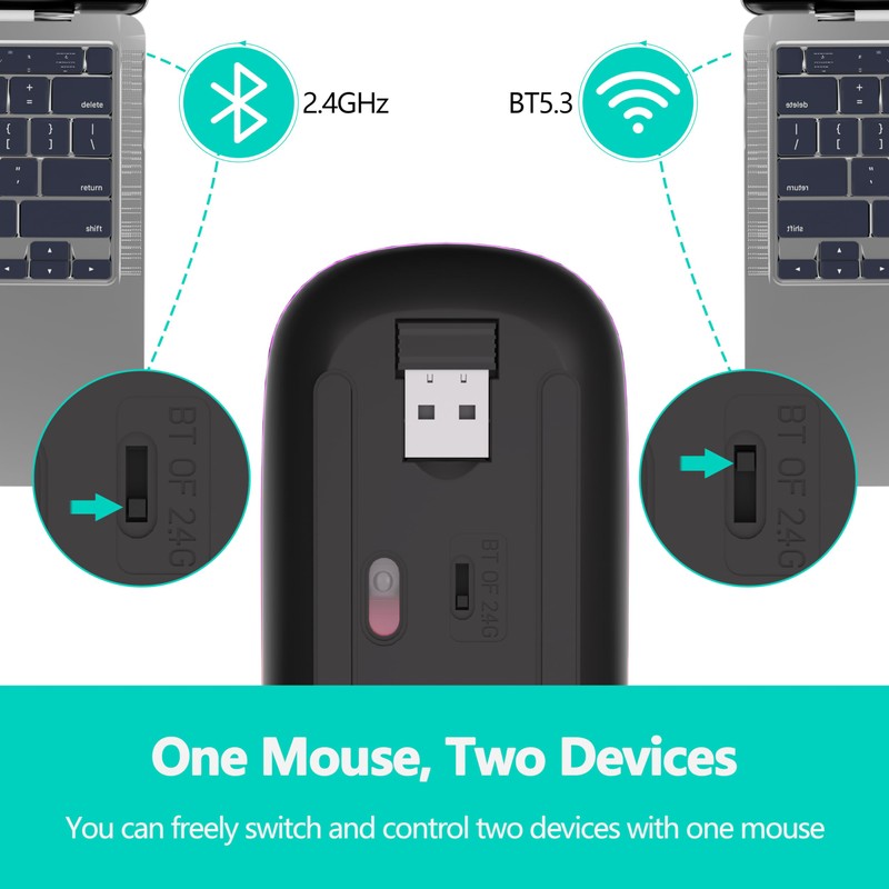 TQQ Wireless Mouse (Sky Blue)