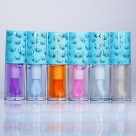 Glam Lux 19 Bundle Stitch Lip Gloss Set of 6, Girls Women Teens Party Favors, Perfect for Parties, Sleepovers, and Birthday Gifts, Fruit Scented Shiny Glossy Moisturizing