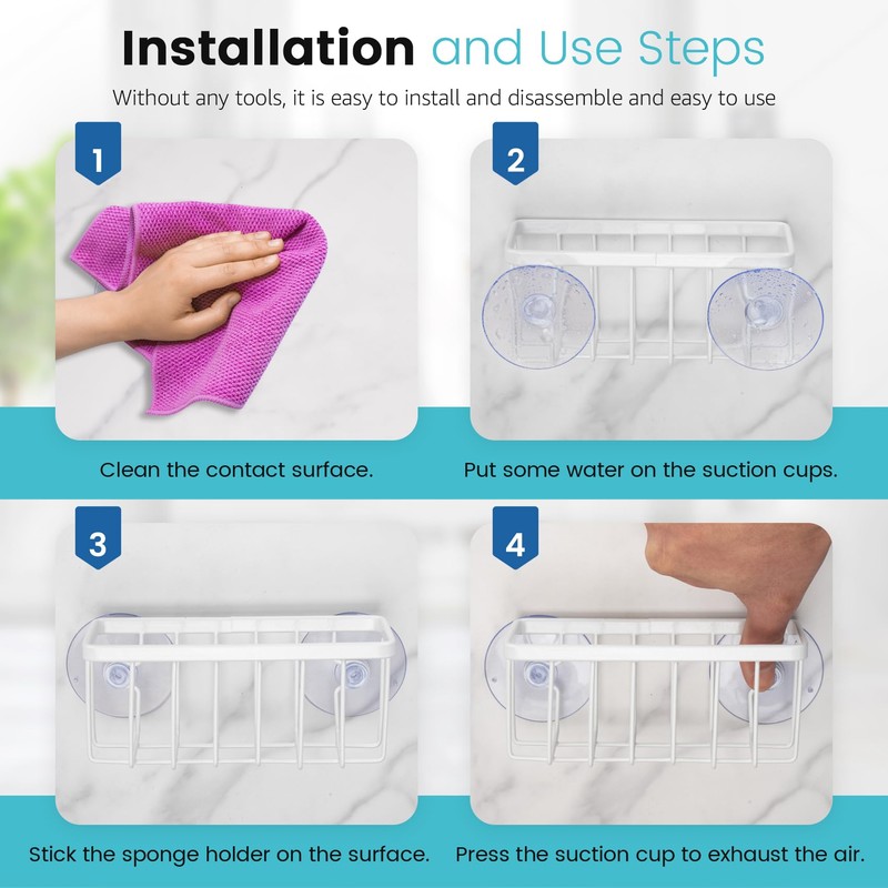 Kitchen Sponge Holder, Kitchen Sink Sponge Holder, Sponge Holder for