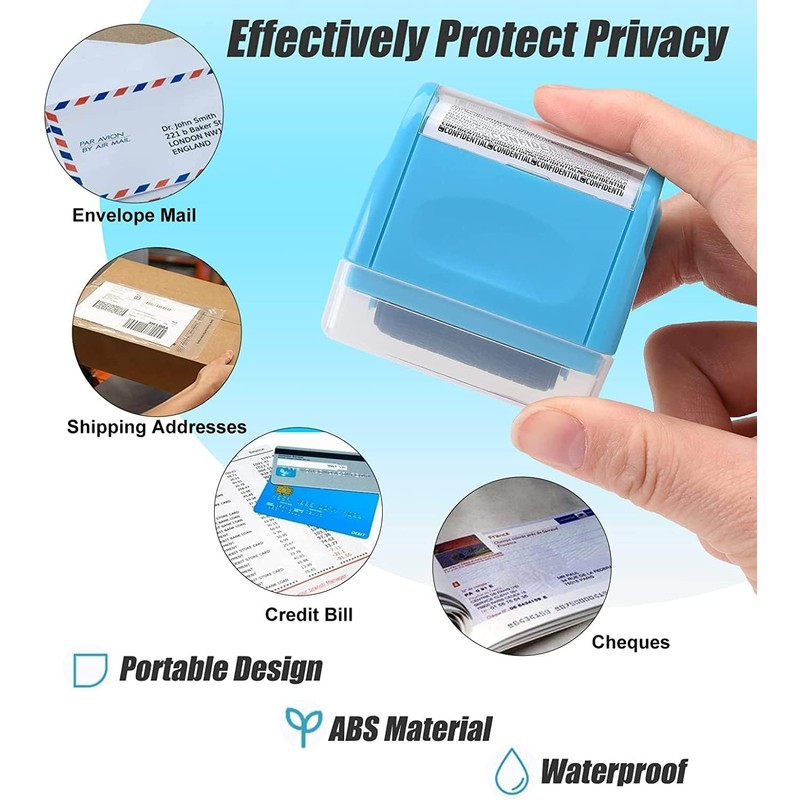 Xnourney Wide Data Defender Roller Stamp, Identity Theft Protection Roller