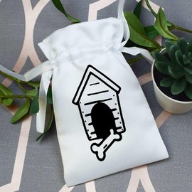 Azeeda 15cm 'Dog Kennel' Satin Drawstring Bag/Pouch (SB00019914)
