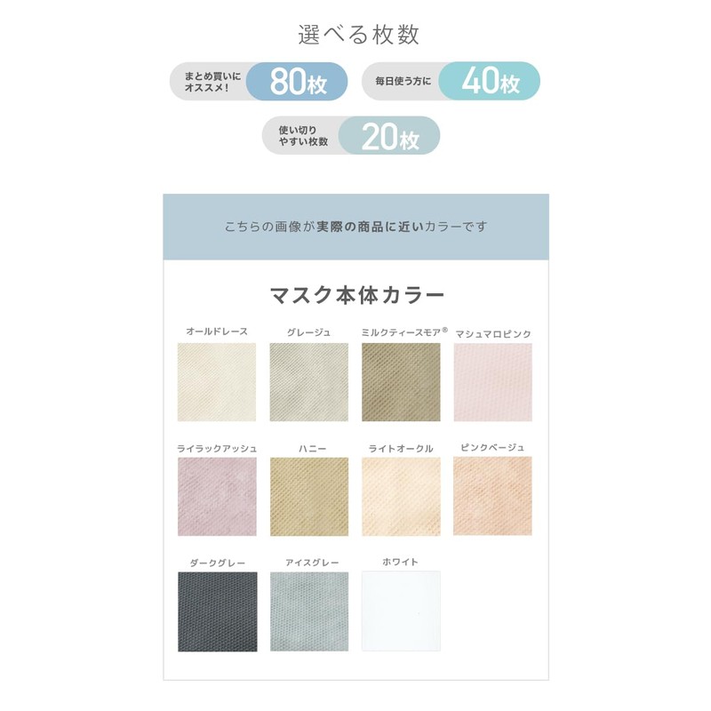 [ジュエルフラップマスク] マスク 立体 大きめ バイカラー おしゃれ 40枚×1箱 【カケンテスト済み】 花粉対策 小顔効果