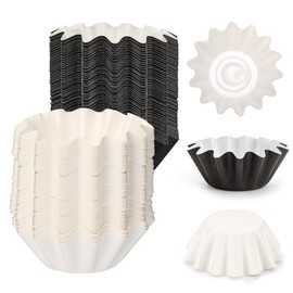 JUXYES Pack of 100 Reusable Wax Melt Warmer Liners Tray, Leakproof Wax Liners Tray for Electric Wax Warmers, Plug in Warmers, Candle Warmer, Wax Melter and Wax Burner, Black and White