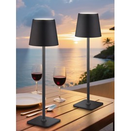 ReinHoo Cordless Lamps Set of 2,6000mAh Battery Powered Lights,Dimmable+3 Colors Rechargeable Lamps Cordless Table Lamp,Portable Light,Wireless Lamp for Bedroom/Living Room/Kitchen/Bathroom/Outdoor