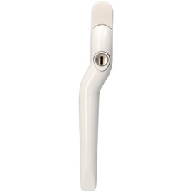 The Venetian Slimline Espag Window Handle in White - Low Profile Design so can be Used Behind Window Blinds (Left Hand)