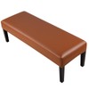 YISUN Leather Dining Room Bench Covers, Stretch Spandex Upholstered Bench
