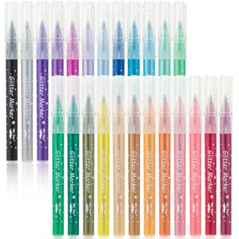 Mr. Pen- Glitter Markers, 24 pcs, Assorted Color, Medium Tip Glitter Markers for Adults
