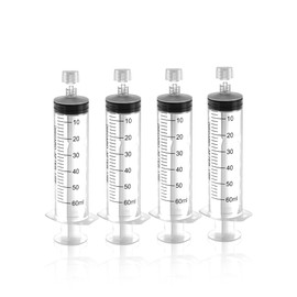 Luer Lock Syringe 60ml - Sterile Disposable Syringes without Needles (50 Pack), Individual Sealed Packaging