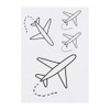4 x 'Travel Airplane' Temporary Tattoos - Water Resistant, Skin-Safe,