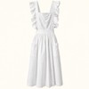 Women's Lace Bib Apron for Cooking – Ruffled Cotton-Polyester Pinafore
