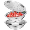 iplusmile Stainless Steel Drain Basket 10 Inch Colander Bowl Combo