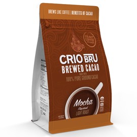Crio Bru Brewed Cacao Mocha Flavored Light Roast - Coffee Alternative Natural Healthy Drink | Made with 100% Pure Ground Cacao Beans | 99.99% Caffeine Free, Keto, Low Carb, Paleo, Brew And Enjoy Hot or Iced (3 Pound (Pack of 1))