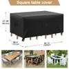 LBW Rectangle PatioTable Cover Waterproof,90"x59''x27''Heavy Duty Outdoor Table and Chairs