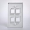 Keystone Wall Plate White 4 Port
