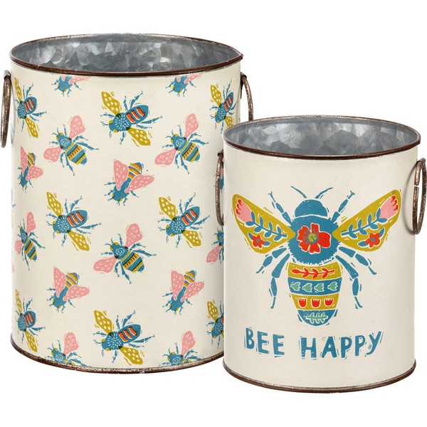 Primitives by Kathy 112240 Bee Happy Bucket Set