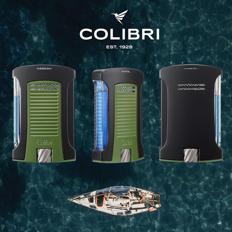 Colibri Daytona Windproof Butane Torch Lighter: Adjustable Flame, Refillable Single-Jet