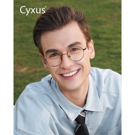 Cyxus Blue Light Filter Glasses + Polarised Sunglasses Men Women Fashion Frame UV Protection for Outdoor Indoor 402B048, Matte black and brown