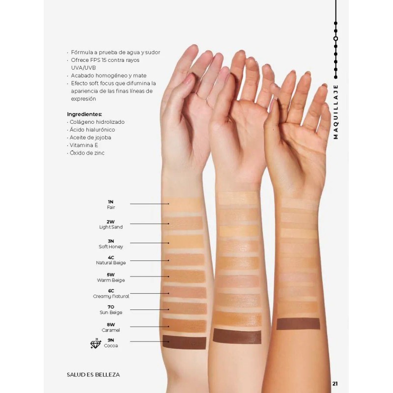 Paquete Seytu De Maquillaje Liquido + Rubor + Polvo Compacto