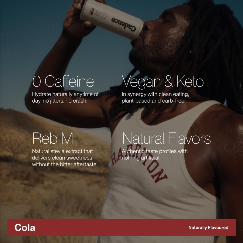 Cadence Electrolyte Drink - Crisp Cola Flavor, 355ml x 12