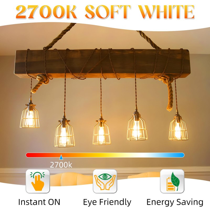 GvvooHome LED Edison Bulbs, E26 Bulb 60 watt Equivalent, Non-Dimmable,