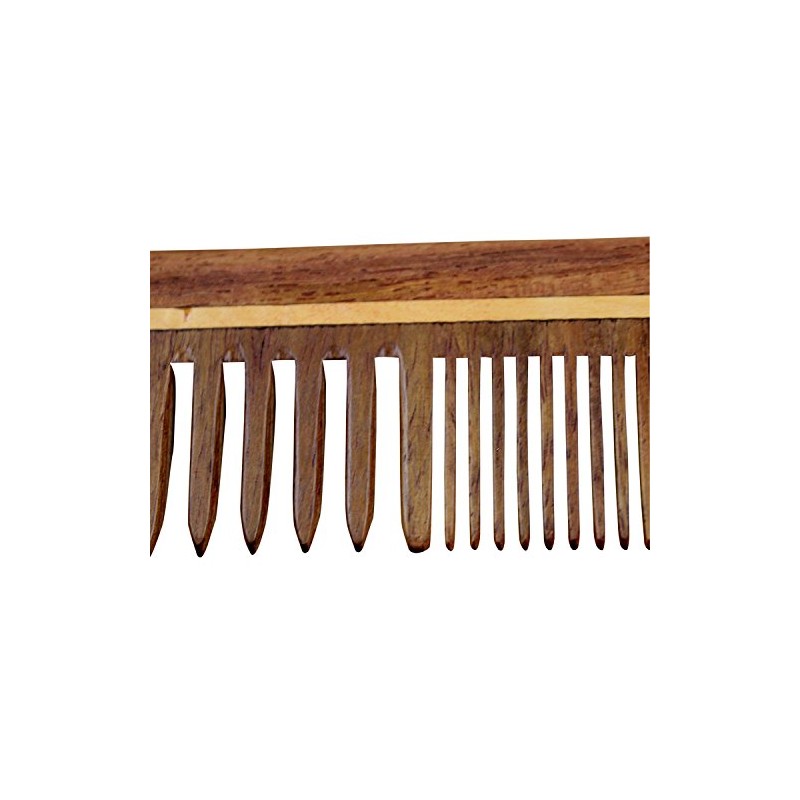 RoyaltyRoute Handcrafted Sheesham Wood Comb - Wide Tooth Detangling Wooden