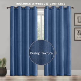 Elegant Comfort Blackout Grommet Top Curtains - 2 Panels Set - Window Treatment, Thermal Insulated, Room Darkening, Energy Saving Window Drapes for Living Room (Set of 2) - W54 X 95inch, Navy Blue