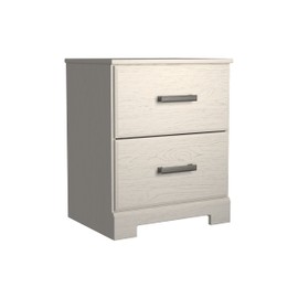 Signature Design by Ashley Stelsie Contemporary 2 Drawer Nightstand, 24.41" Tall, White