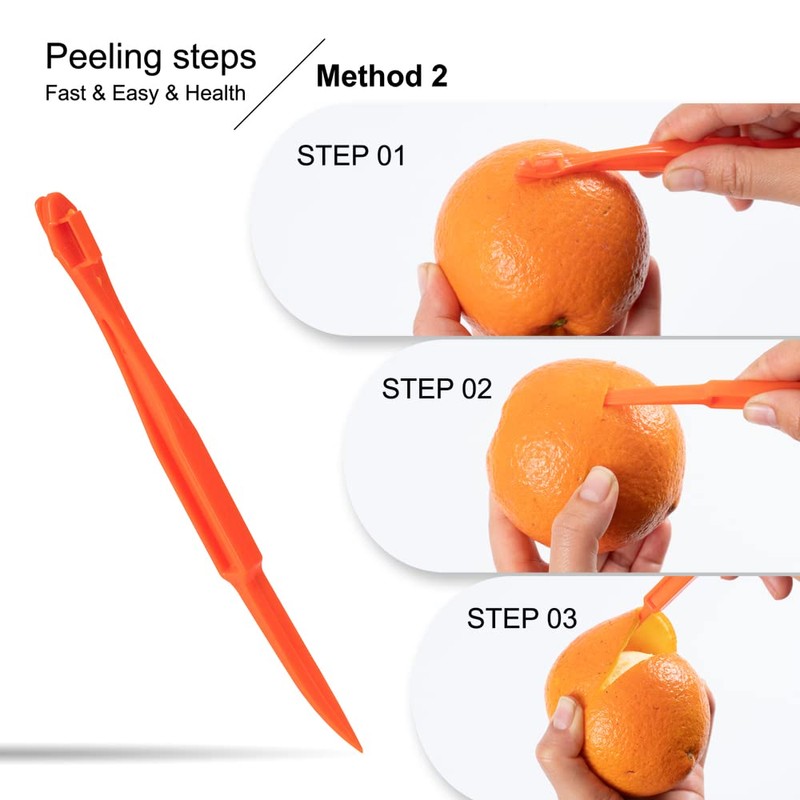 Soft Home Premium Plastic Orange Peeler Lemon Citrus Peel Cutter