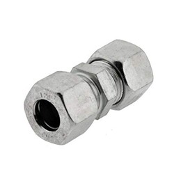 Straight Cutting Ring Fitting 10 LL, Galvanised Steel Cutting Ring Connection Very Light Series