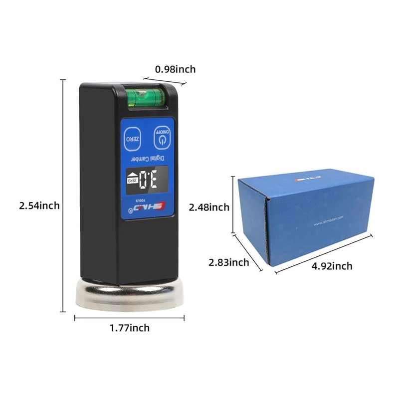 BINGOX Camber Gauge Digital Wheel Alignment Tool, -90° to +90°,