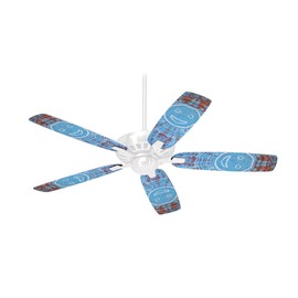 Tie Dye Happy 101 - Ceiling Fan Skin Kit fits most 42 inch fans (FAN and BLADES SOLD SEPARATELY)