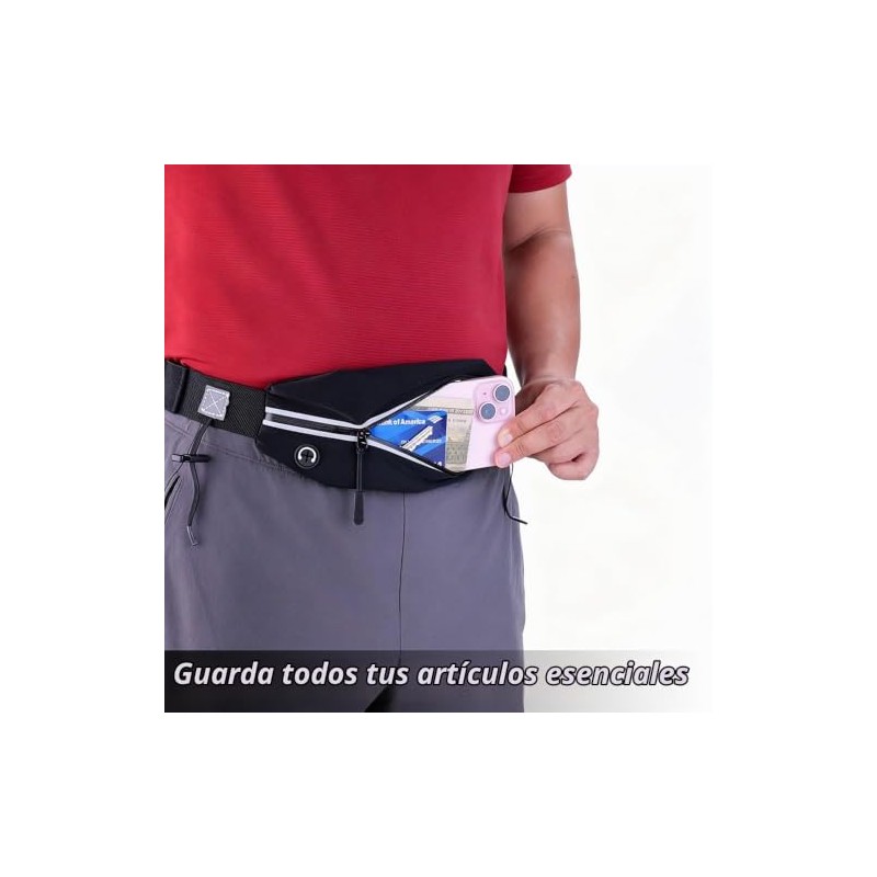 RJ-Sport Cinturón delgado para correr con número de carrera -