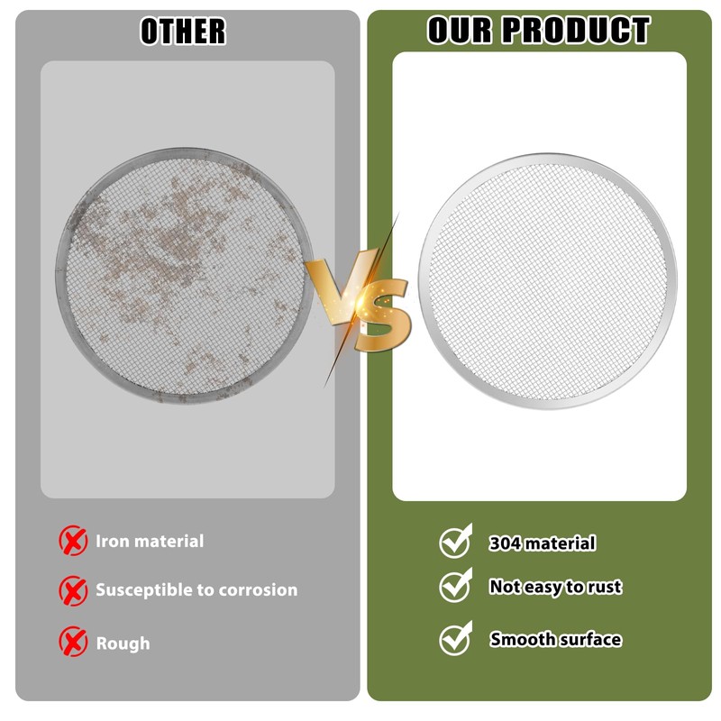 10 Pack Stainless Steel Screen Filter Strainer Lid for 86mm