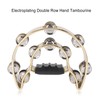 Double Row Hand Tambourine Metal Tambourine with Plating Bells Percussion