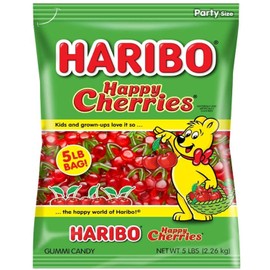Happy Cherries Gummy Candy, Party Size 5 lb Bulk Bag Fruity Cherry Flavored Chewy Gummies With Fun Shape Soft And Juicy Texture Perfect For Sharing Parties And Candy Buffets (5 LB, Cherries)