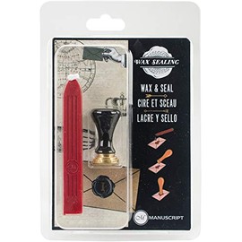 Manuscript Pen Manuscript Short Handle Design Sealing Set W/Red Wax, I