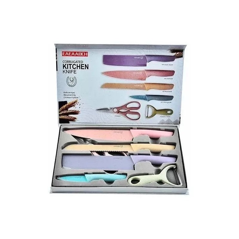 Evryealth Cuchillos 'profesionales 6 Piezas Cerámica Acero Inoxidable