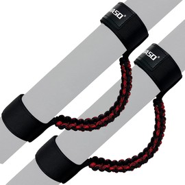 ROMASO Asas de agarre para ATV UTV, asas de agarre de barra enrollable para barras y jaulas UTV de 1.75 a 2 pulgadas, paracaídas camuflaje negro y rojo, 2 unidades