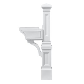 Step2 Atherton Mail Post - Durable Mail Post with Classic Style - Classic White