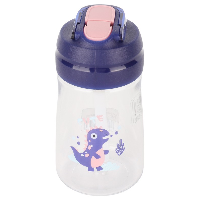 420ml Water Bottle Portable Cute Cartoon Straw Cup Drinking Bottle