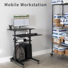 VIVO Mobile 28 inch Standing Desk Workstation, Height Adjustable Rolling