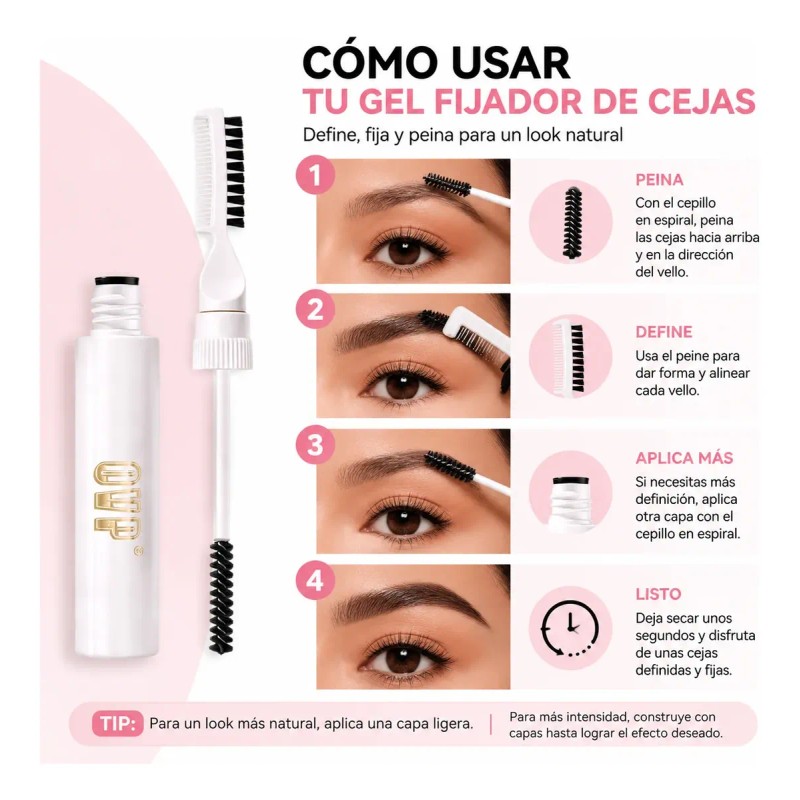 Gel Para Cejas Gel Planchar Cejas Con Pincel Transparente