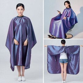 Barber Cape for Men with Hand Holes Waterproof Hair Cutting Cape for Women Haircut Cape with Adjustable Metal Clip Hairdresser Salon Cape for Adults Unisex 55x63" Purple