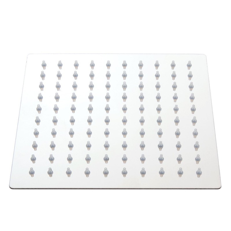 Yodel 12 Inch Solid Square Ultra Thin Stainless Steel Rain