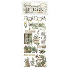 Stamperia - Rub-on for Scrapbooks, Albums, Cards, Bullet Journals and More, Easily Transfer Images onto Paper and Other Surfaces, Perfect for Crafts and Gifting (Herbarium Silvae, Cottage)