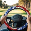 Qiyupavto American Flag Golf Cart Steering Wheel Cover Sweat-Absorbent Non-Slip
